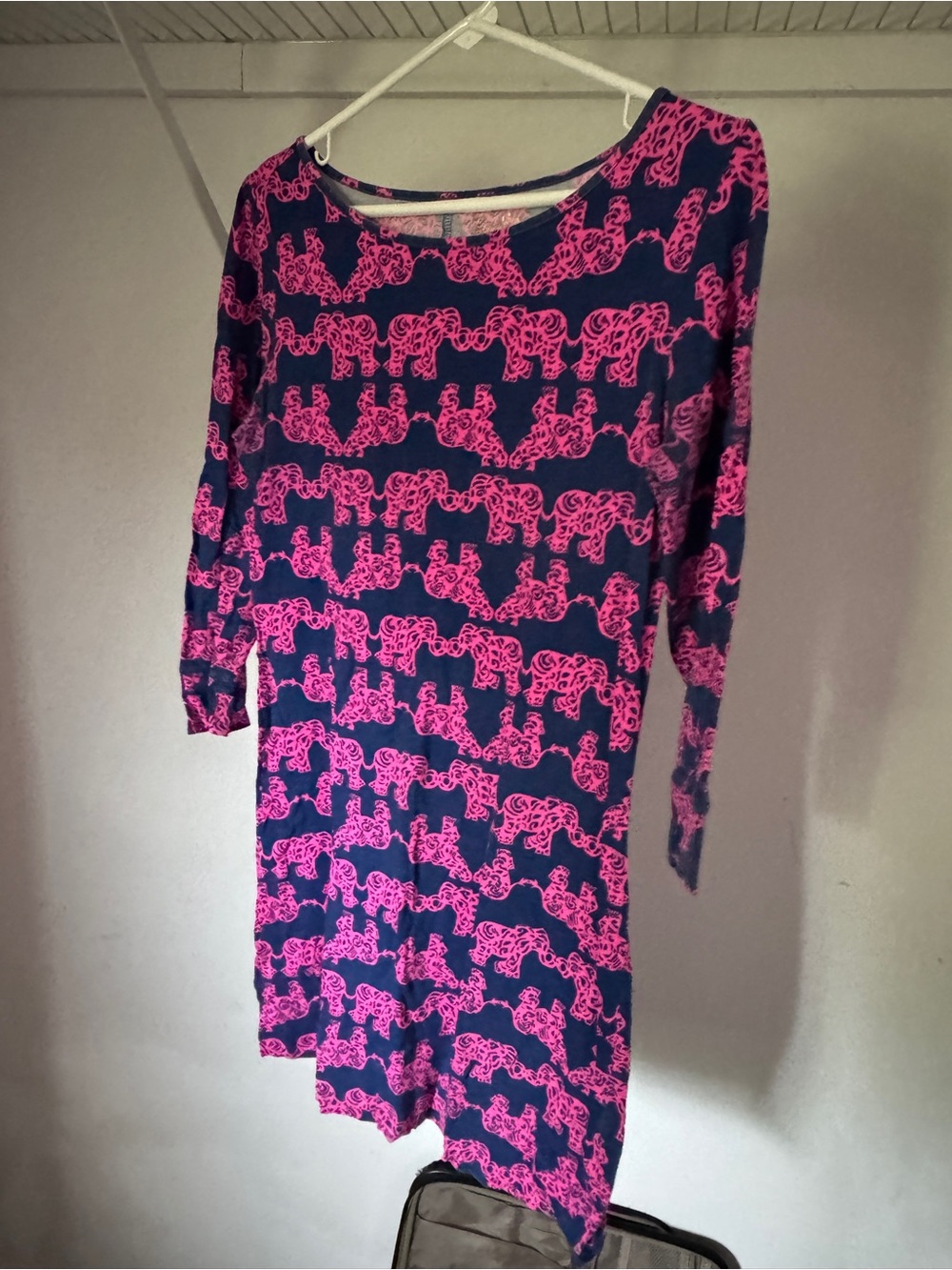Lilly Pulitzer Navy and Hot Pink Mini Shift Dress